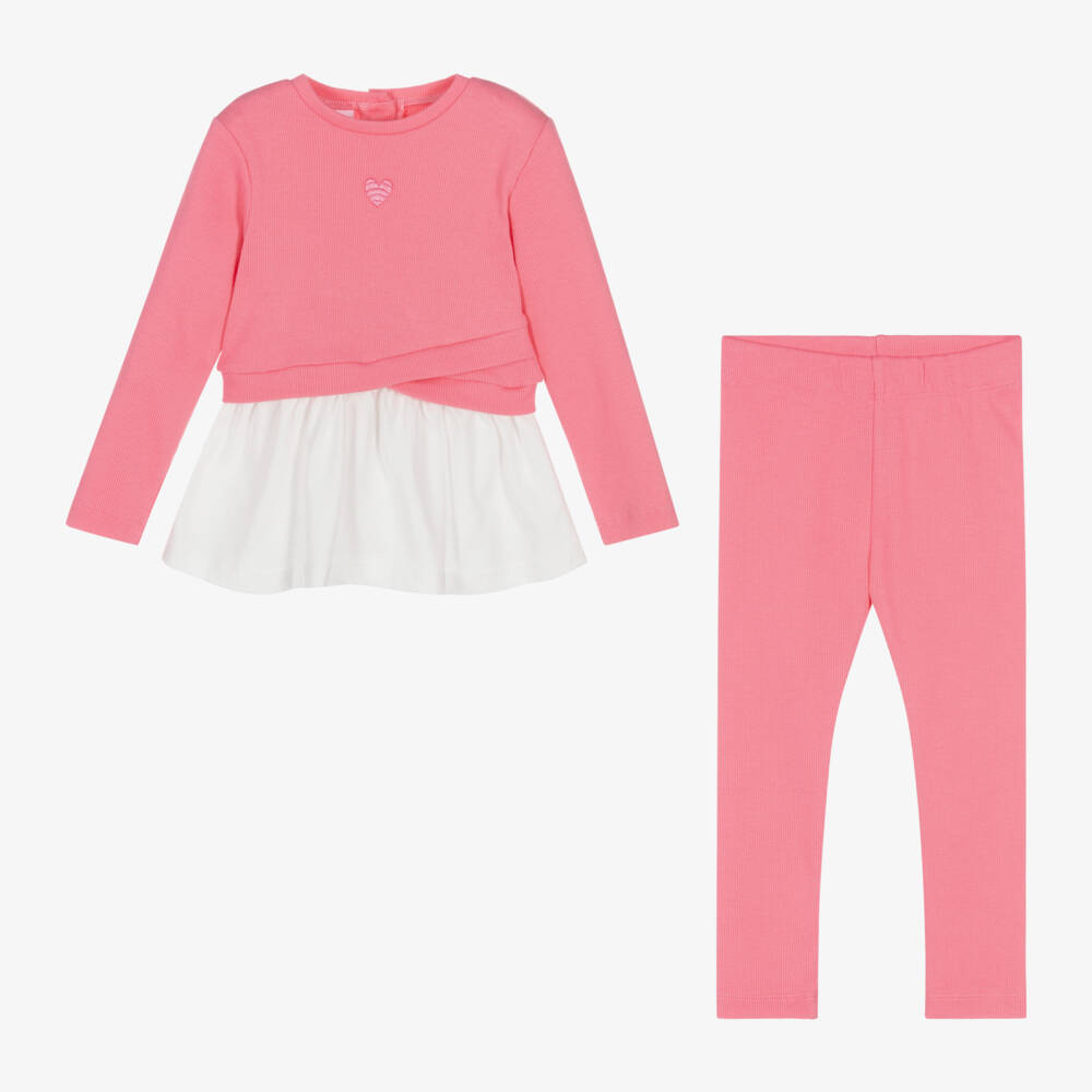 iDO Baby-Girls Cotton Pink Outfit Set | Childrensalon Outlet