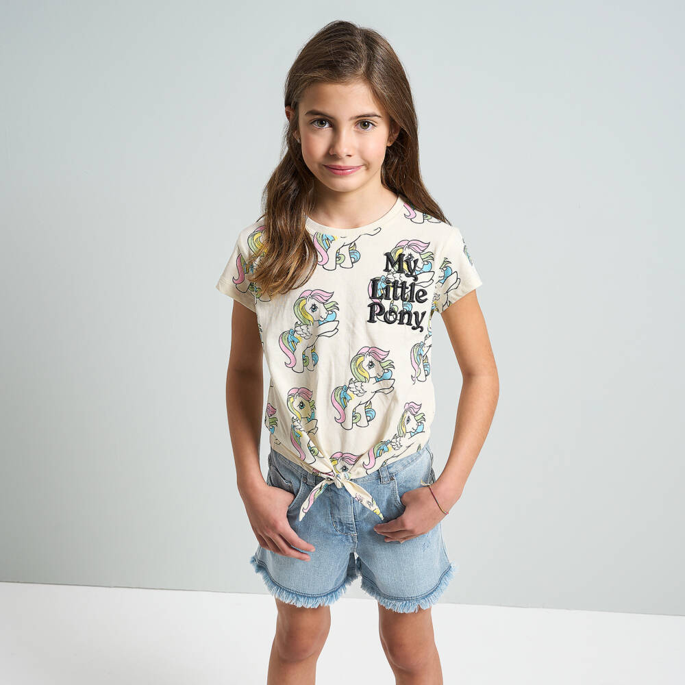 iDO Baby-Girls Cotton Tee with Pony Whimsy | Childrensalon Outlet