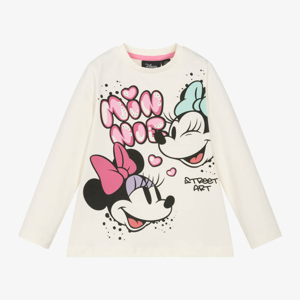 iDO Baby-توب بطبعة ديزني قطن لون عاجي للبنات | Childrensalon Outlet
