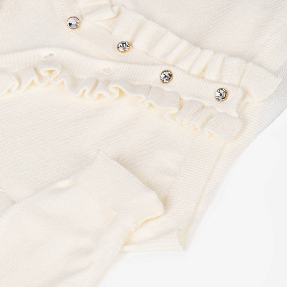 iDO Baby-Girls Cream Ruffle Cardigan | Childrensalon Outlet