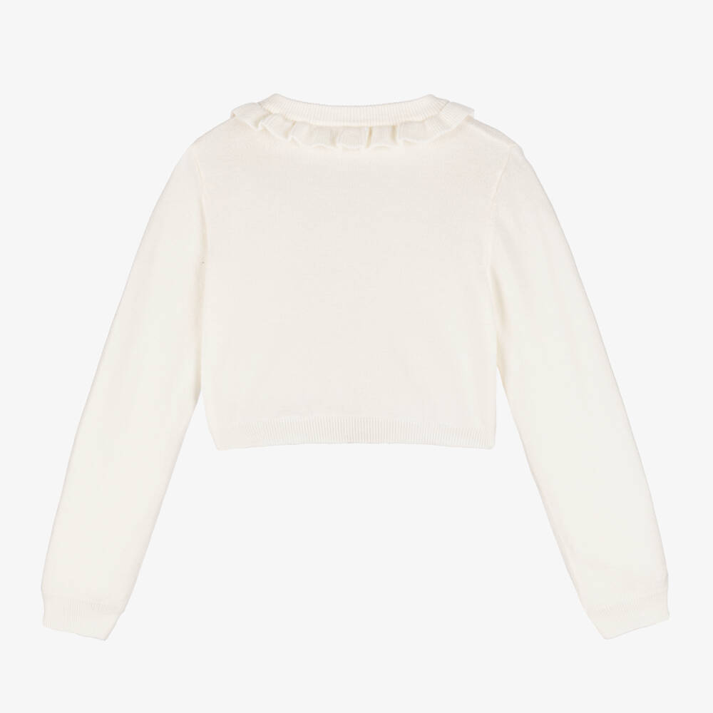 iDO Baby-Girls Cream Ruffle Cardigan | Childrensalon Outlet