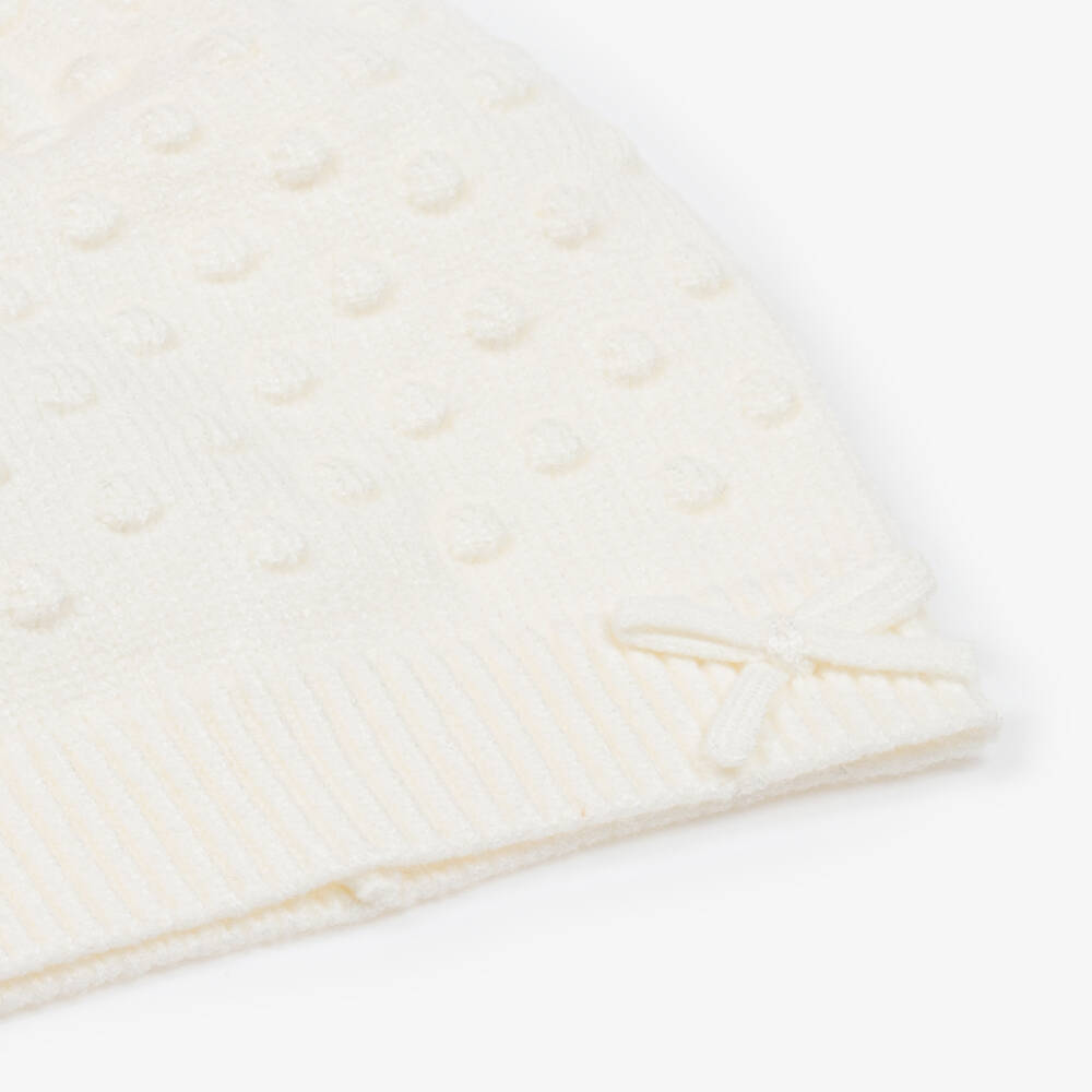 iDO Малыши-Кремовая вязаная шапка бини для девочек | Childrensalon Outlet