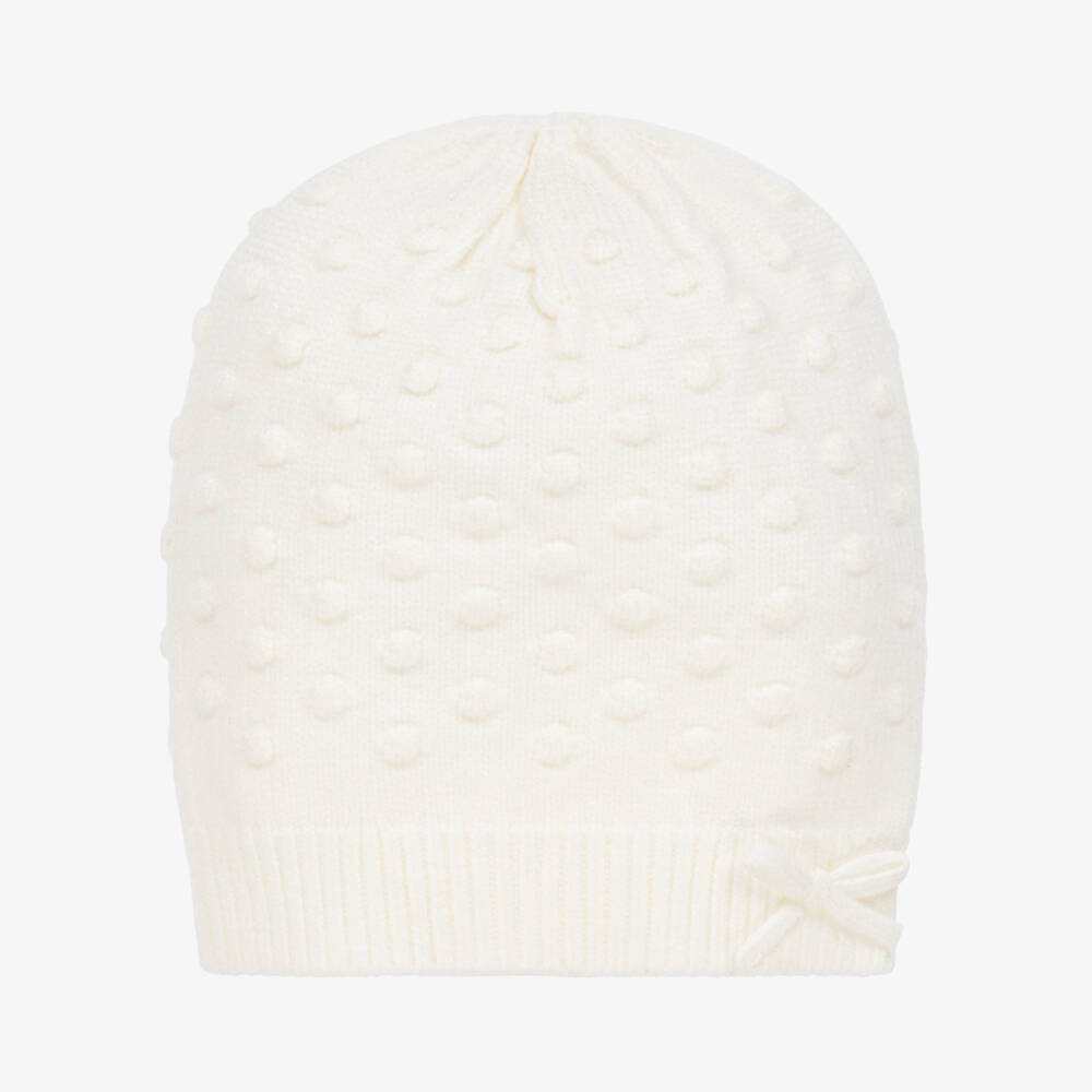 iDO Baby-Girls Cream Textured Knit Hat | Childrensalon Outlet