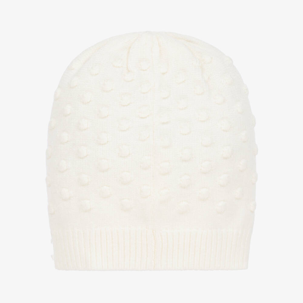 iDO Малыши-Кремовая вязаная шапка бини для девочек | Childrensalon Outlet