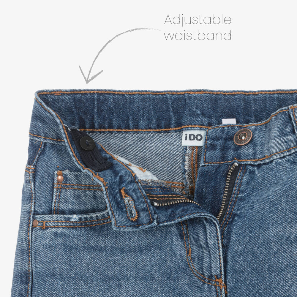 iDO Junior-Girls Denim Wide-Leg Trousers | Childrensalon Outlet