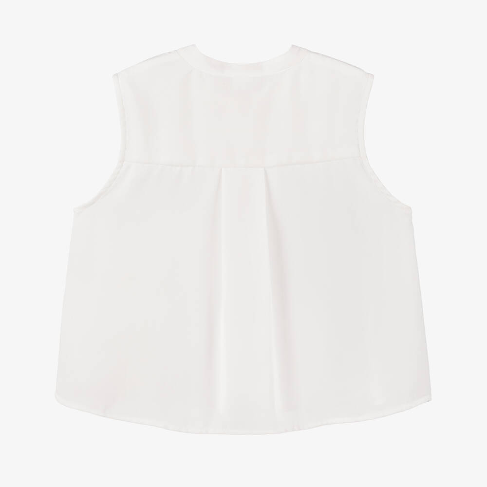 iDO Junior-Girls Elegant Ivory Crêpe Top | Childrensalon Outlet