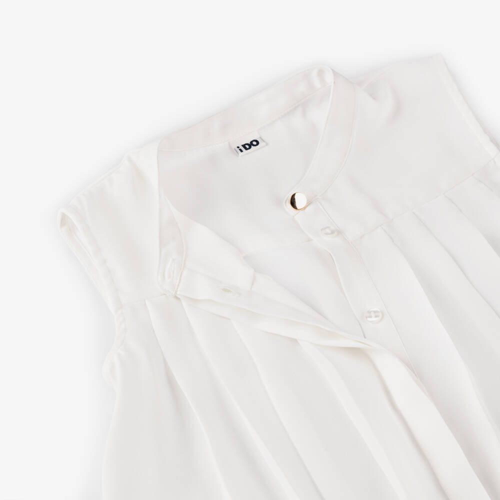 iDO Junior-Girls Elegant Ivory Crêpe Top | Childrensalon Outlet