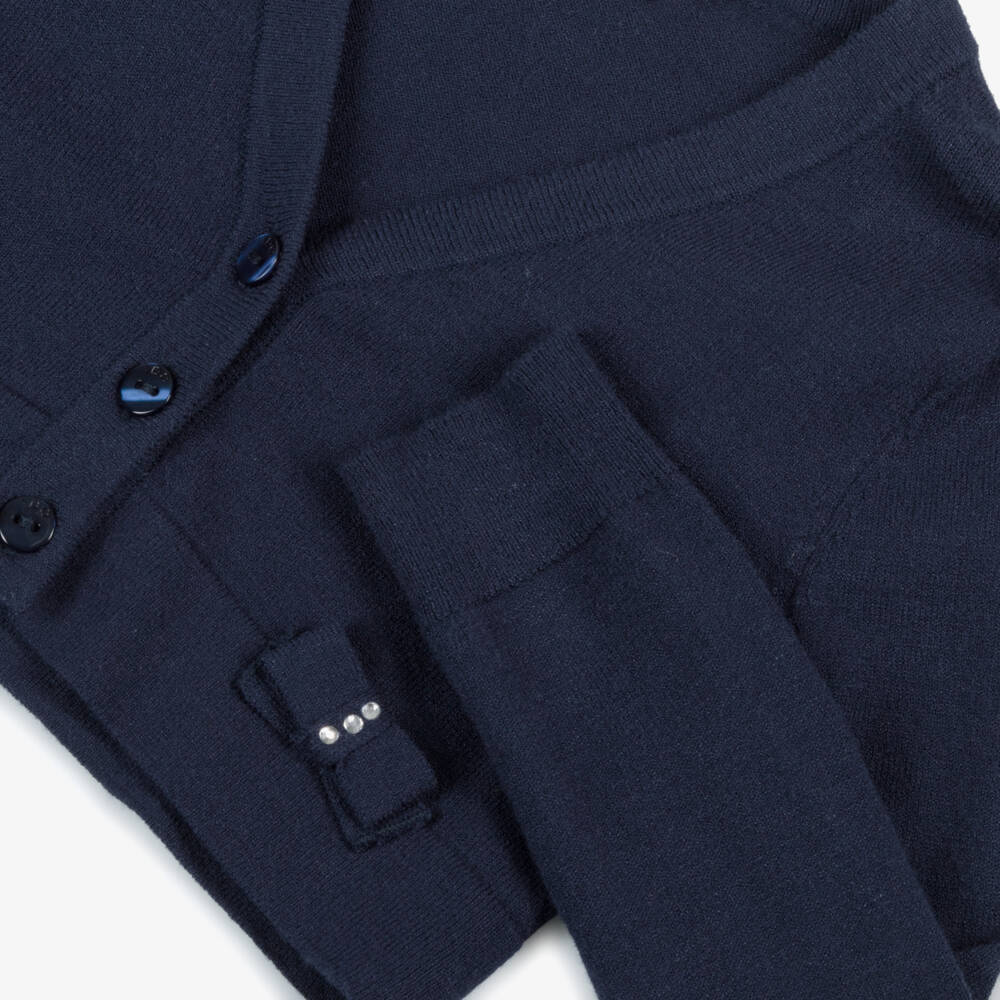 iDO Малыши-Элегантный синий вязаный кардиган для девочек | Childrensalon Outlet