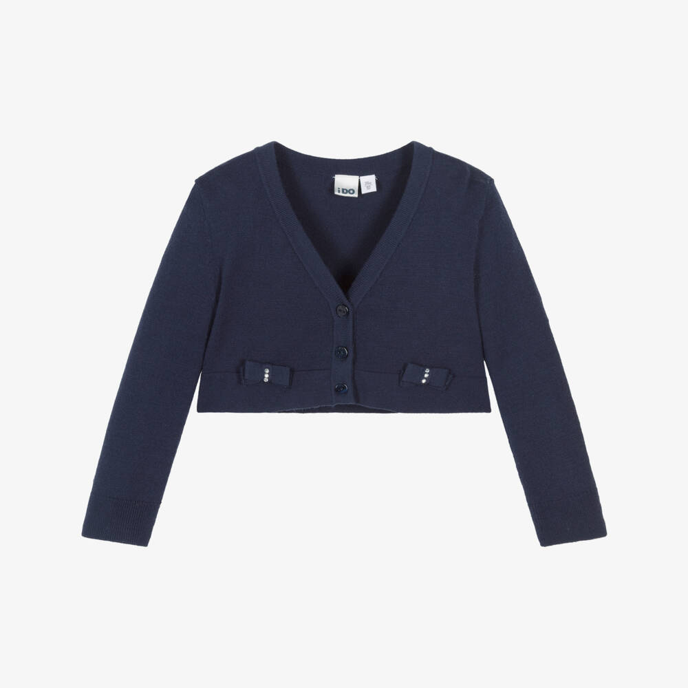 iDO Baby-Girls Elegant Navy Knit Cardigan | Childrensalon Outlet