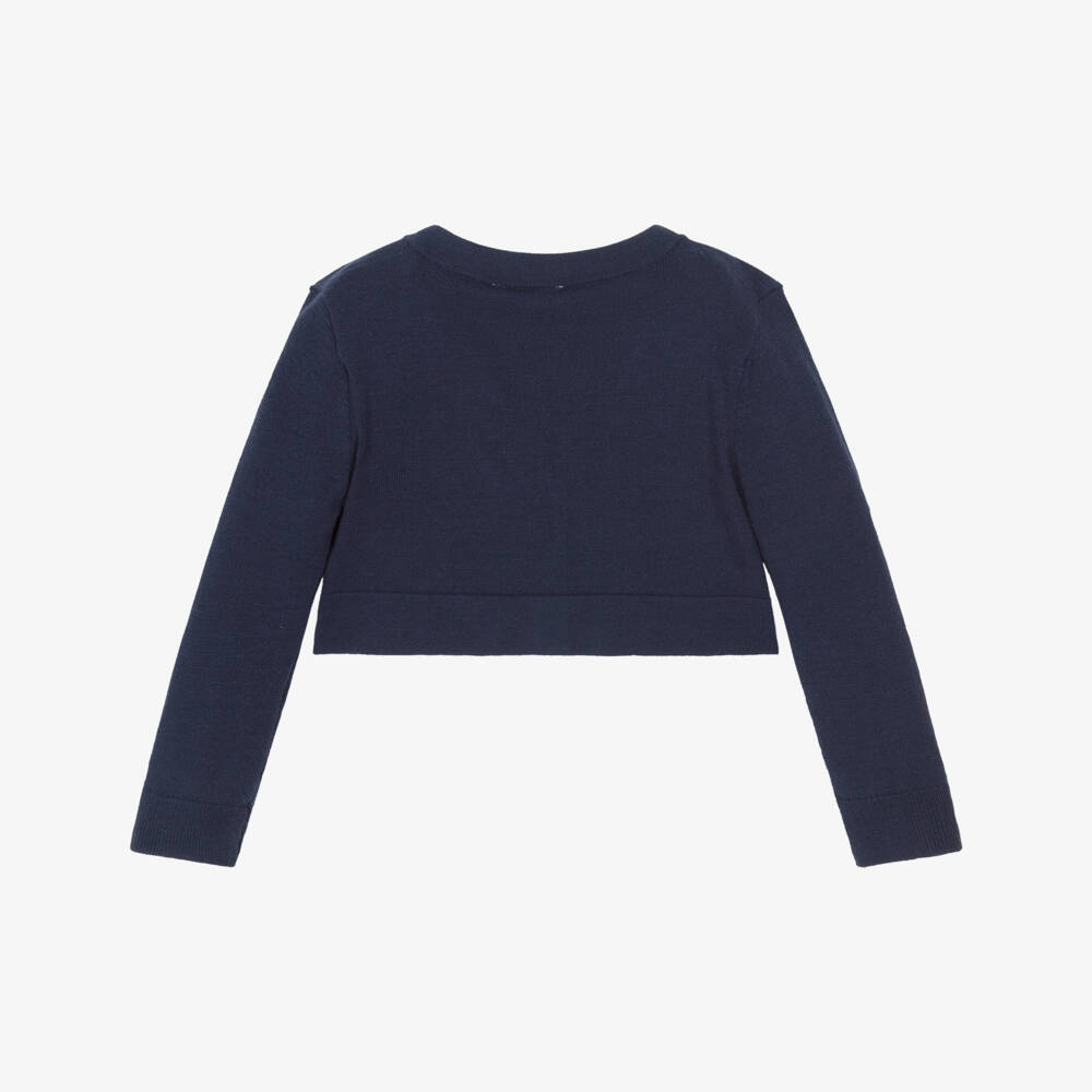 iDO Малыши-Элегантный синий вязаный кардиган для девочек | Childrensalon Outlet