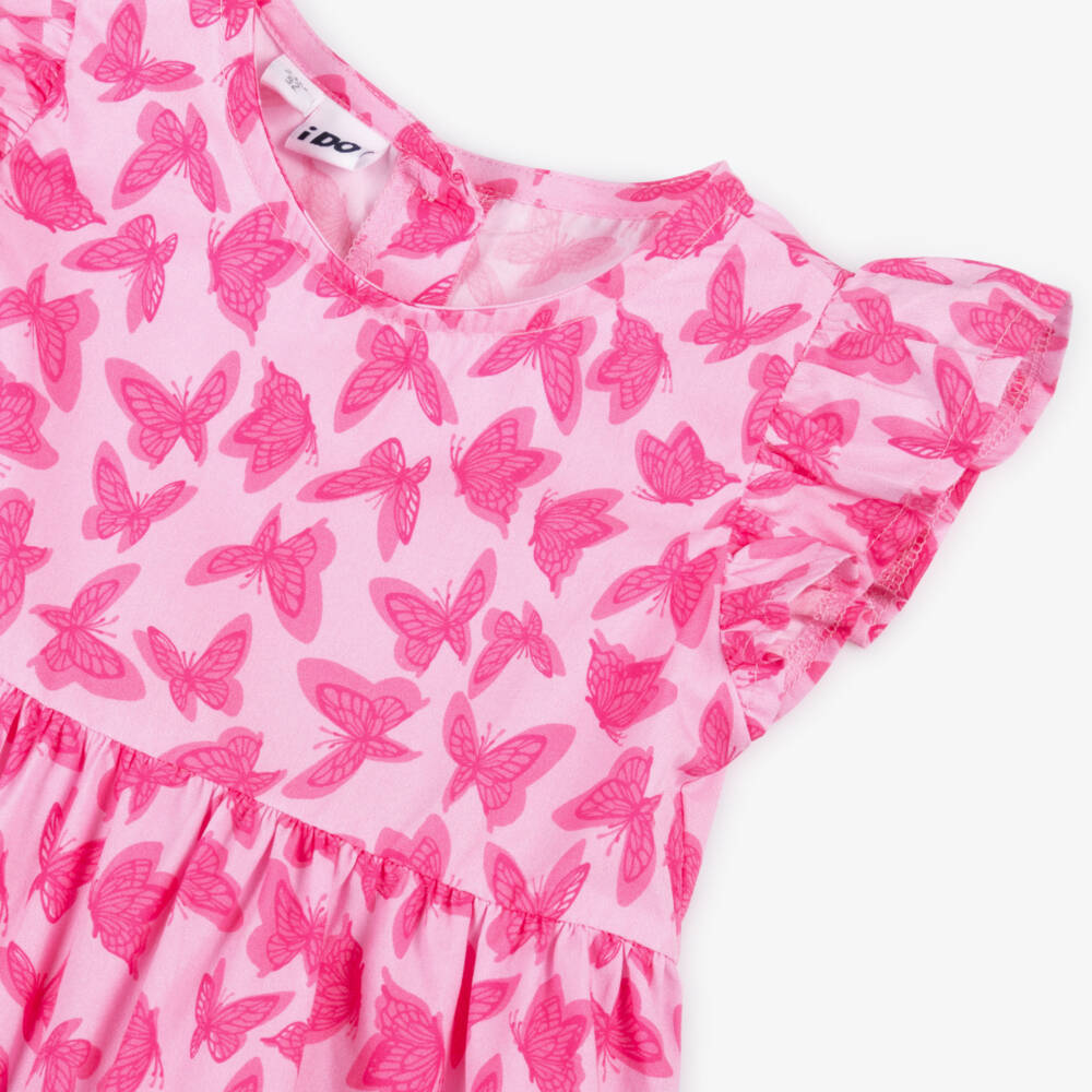 iDO Baby-Girls Frilly Pink Flutter Dress | Childrensalon Outlet
