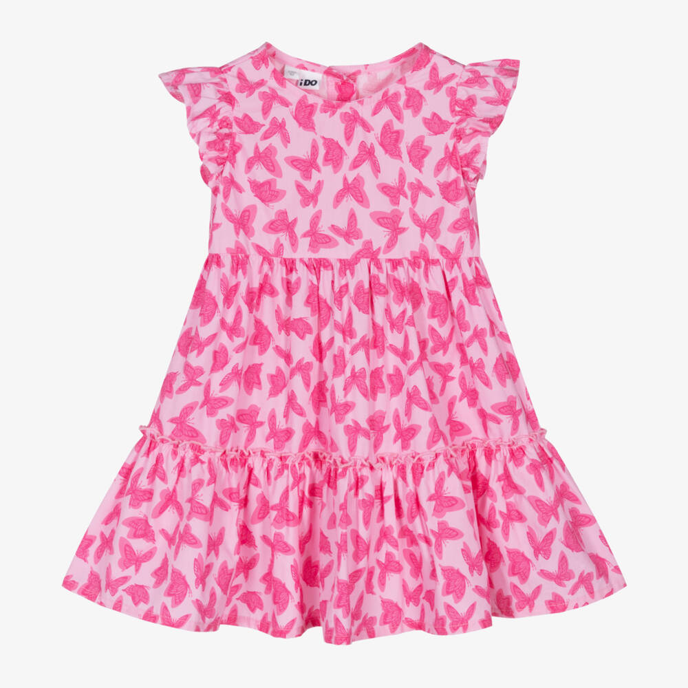 iDO Baby-Girls Frilly Pink Flutter Dress | Childrensalon Outlet