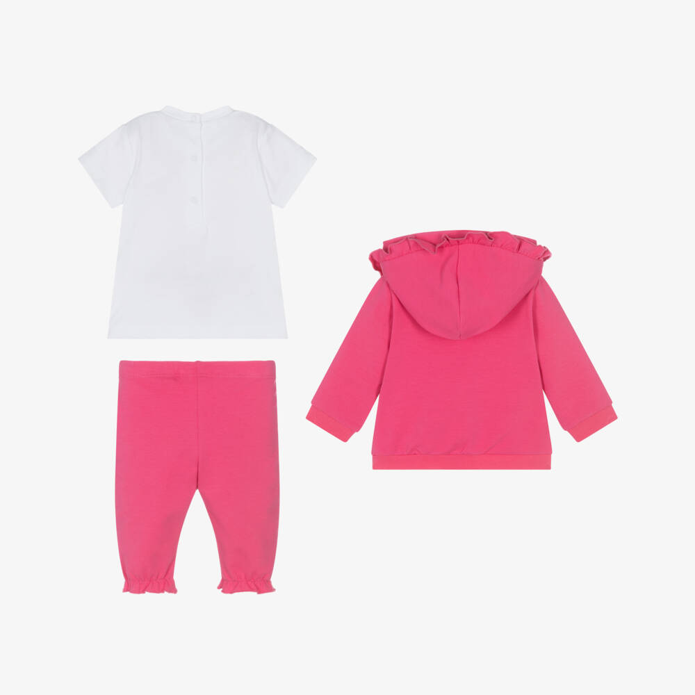 iDO Mini-Girls' Fuchsia Bunny Tracksuit Ensemble | Childrensalon Outlet