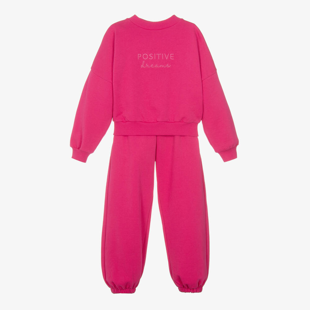 iDO Для младших-Girls Fuchsia Embroidered Cotton Set | Childrensalon Outlet