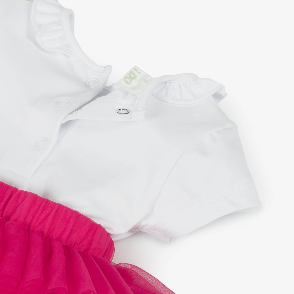 iDO Mini-Girls' Fuchsia & Ivory Tutu Set | Childrensalon Outlet