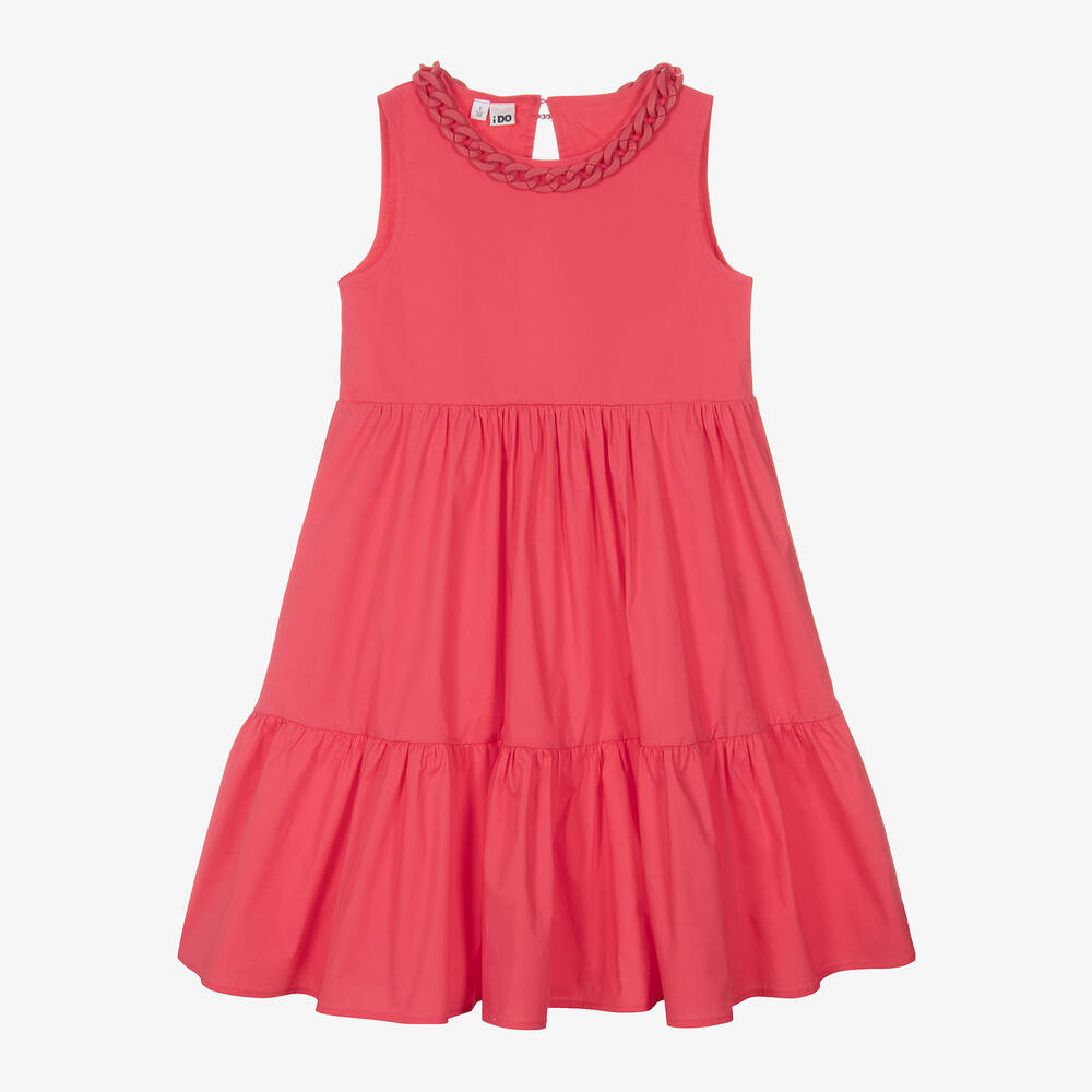iDO Для младших-Girls Fuchsia Pink Cotton Dress | Childrensalon Outlet