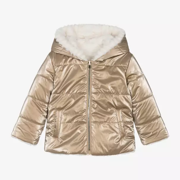 iDO Baby-Girls Glam Reversible Quilted Coat | Childrensalon Outlet