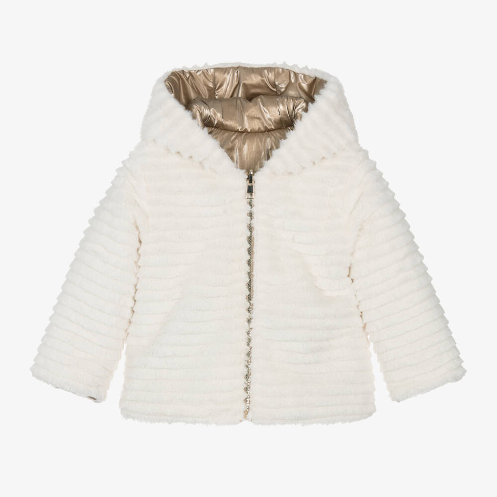iDO Baby-Girls Glam Reversible Quilted Coat | Childrensalon Outlet