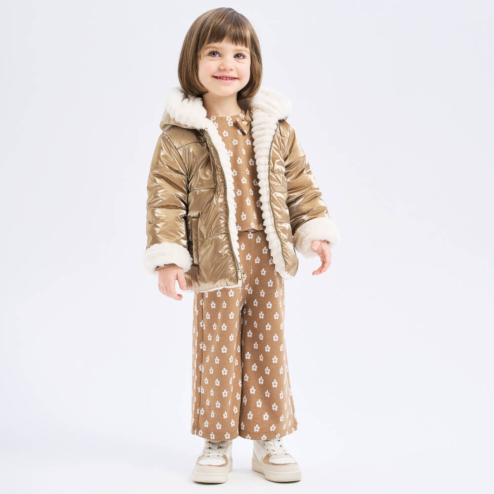 iDO Baby-Girls Glam Reversible Quilted Coat | Childrensalon Outlet