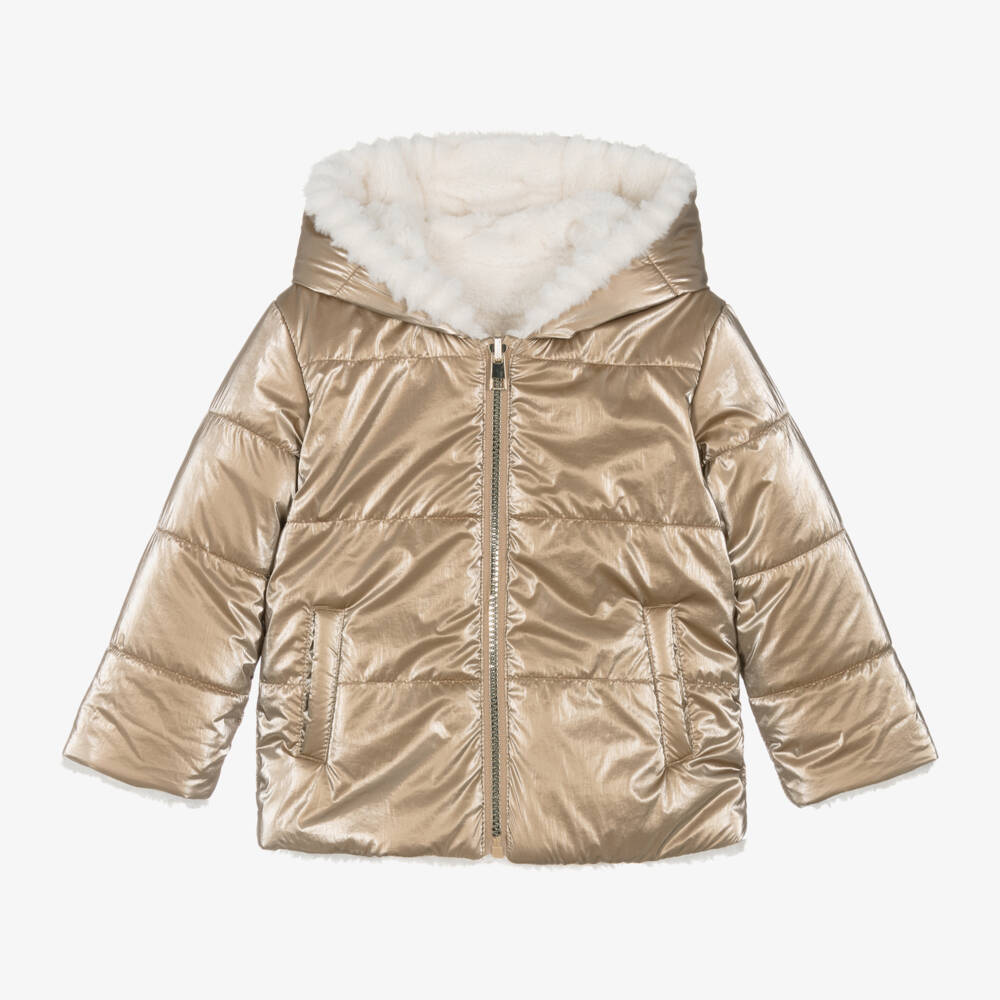 iDO Baby-Girls Glam Reversible Quilted Coat | Childrensalon Outlet