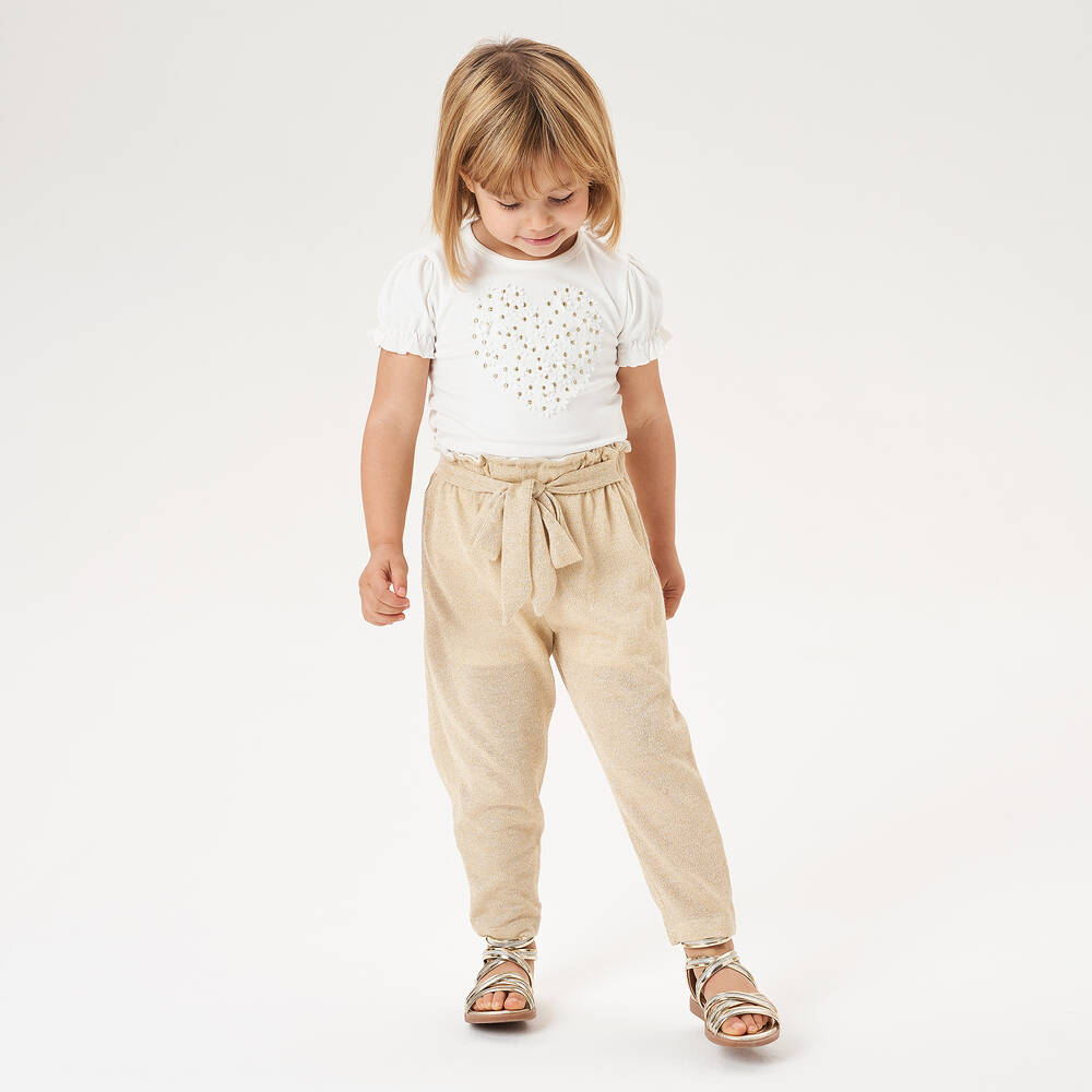 Baby girl gold pants new arrivals
