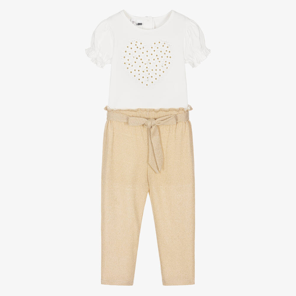 iDO Baby - Топ с блестками и золотистые брюки | Childrensalon