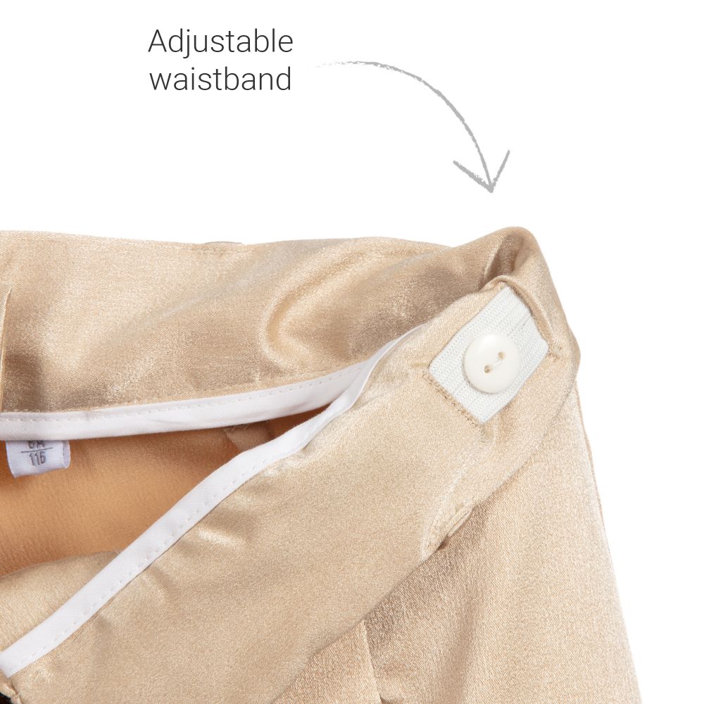 iDO Для младших-Girls Gold Satin Culottes | Childrensalon Outlet