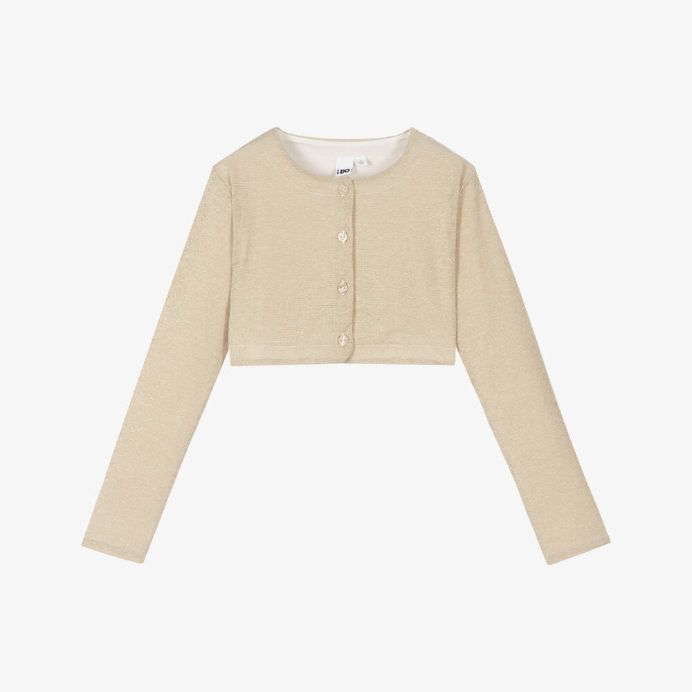 iDO Junior-Girls Gold Sparkle Knit Sweater | Childrensalon Outlet