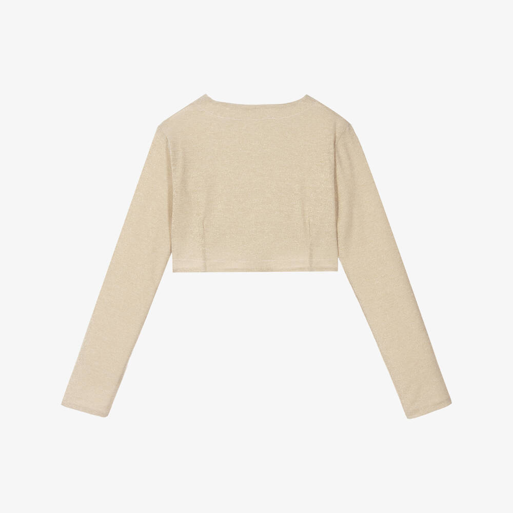 iDO Junior-كنزة محبوكة ذهبية براقة للبنات | Childrensalon Outlet