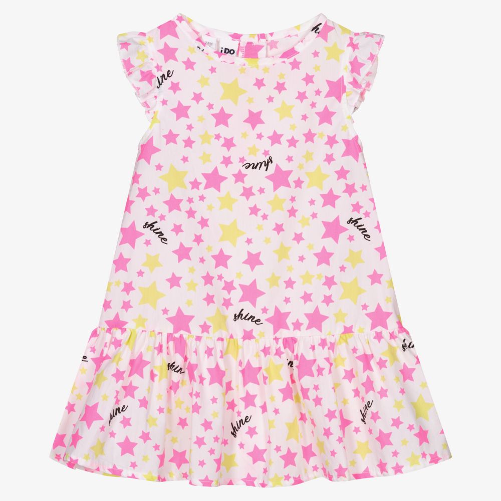 iDO Baby - Sternekleid in Grün und Rosa (M) | Childrensalon