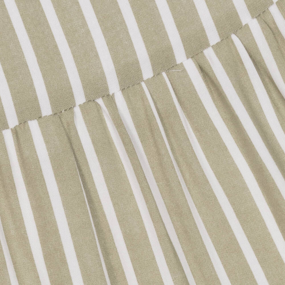 iDO Junior-Girls Green & White Stripe Dress | Childrensalon Outlet