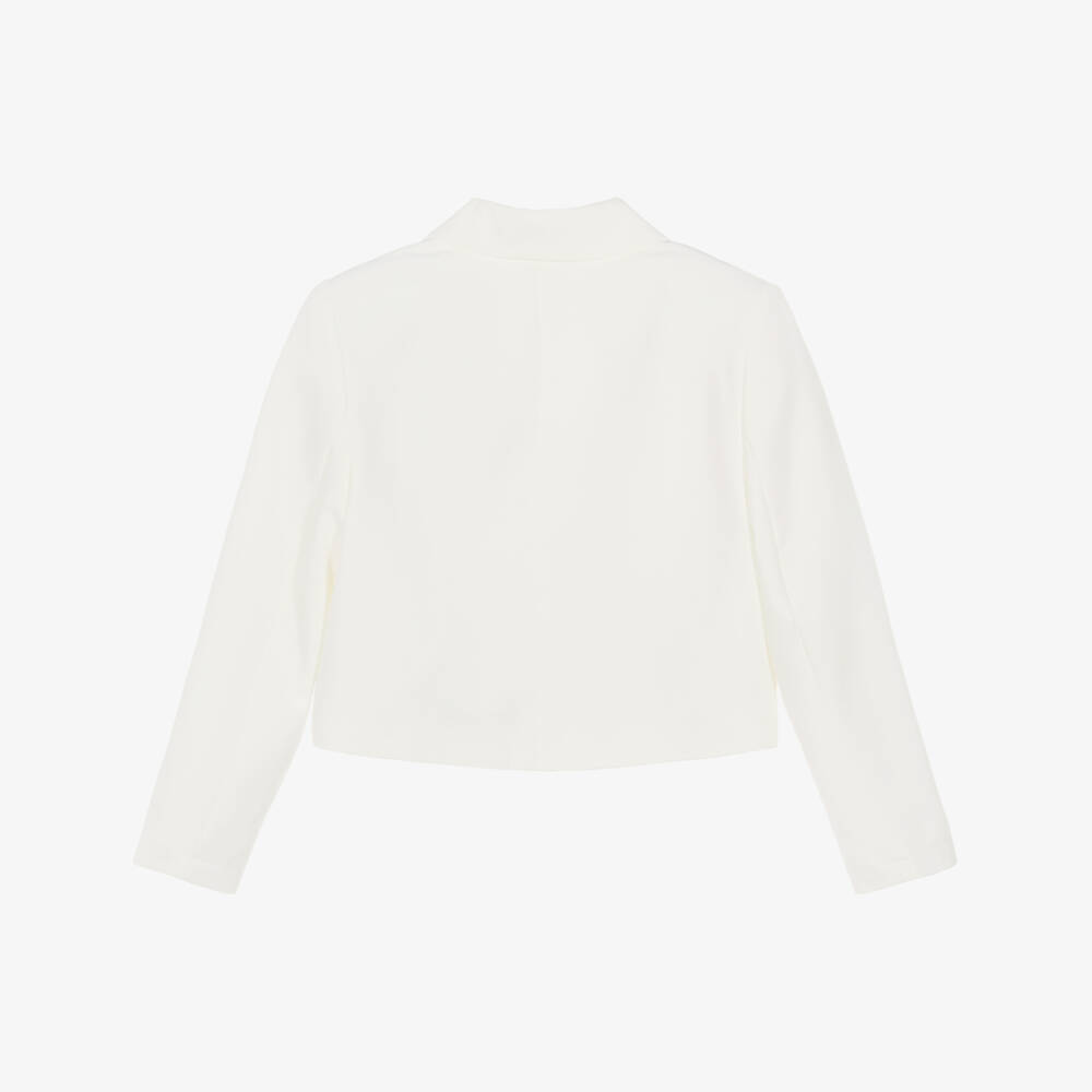 iDO-Girls Ivory Boxy Fit Blazer | Childrensalon Outlet