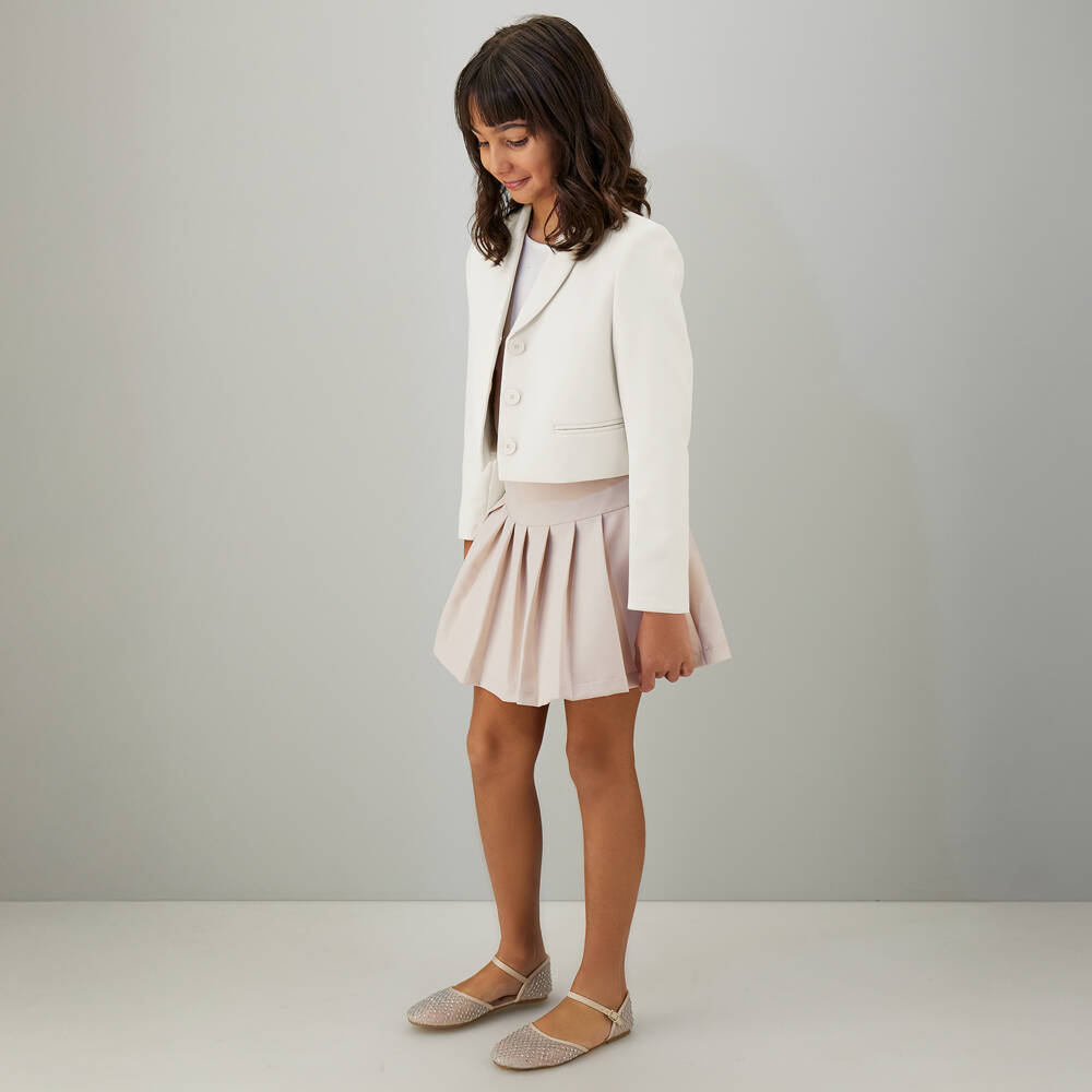 iDO-Girls Ivory Boxy Fit Blazer | Childrensalon Outlet