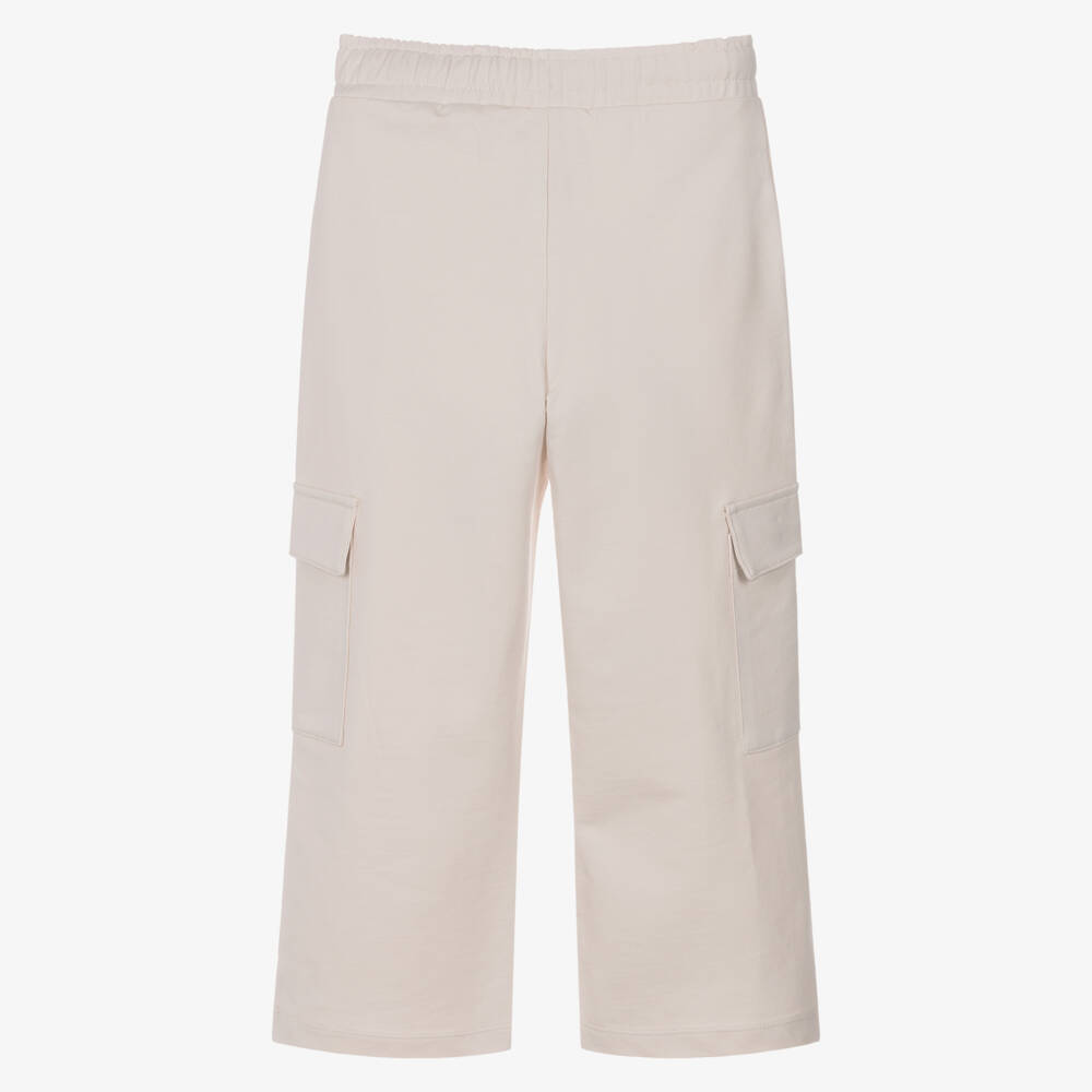 iDO-Girls Ivory Cargo Trousers | Childrensalon Outlet
