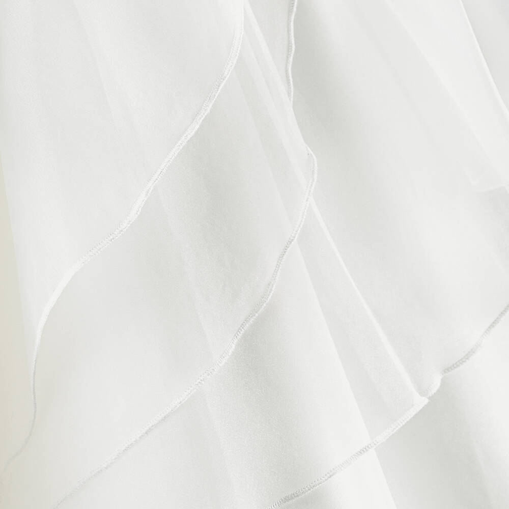 iDO Junior-Girls Ivory Chiffon & Satin Dress | Childrensalon Outlet