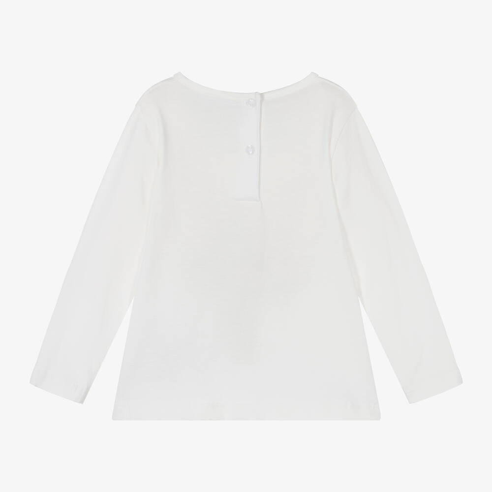 iDO Малыши-Girls Ivory Cotton Best Friend Top | Childrensalon Outlet