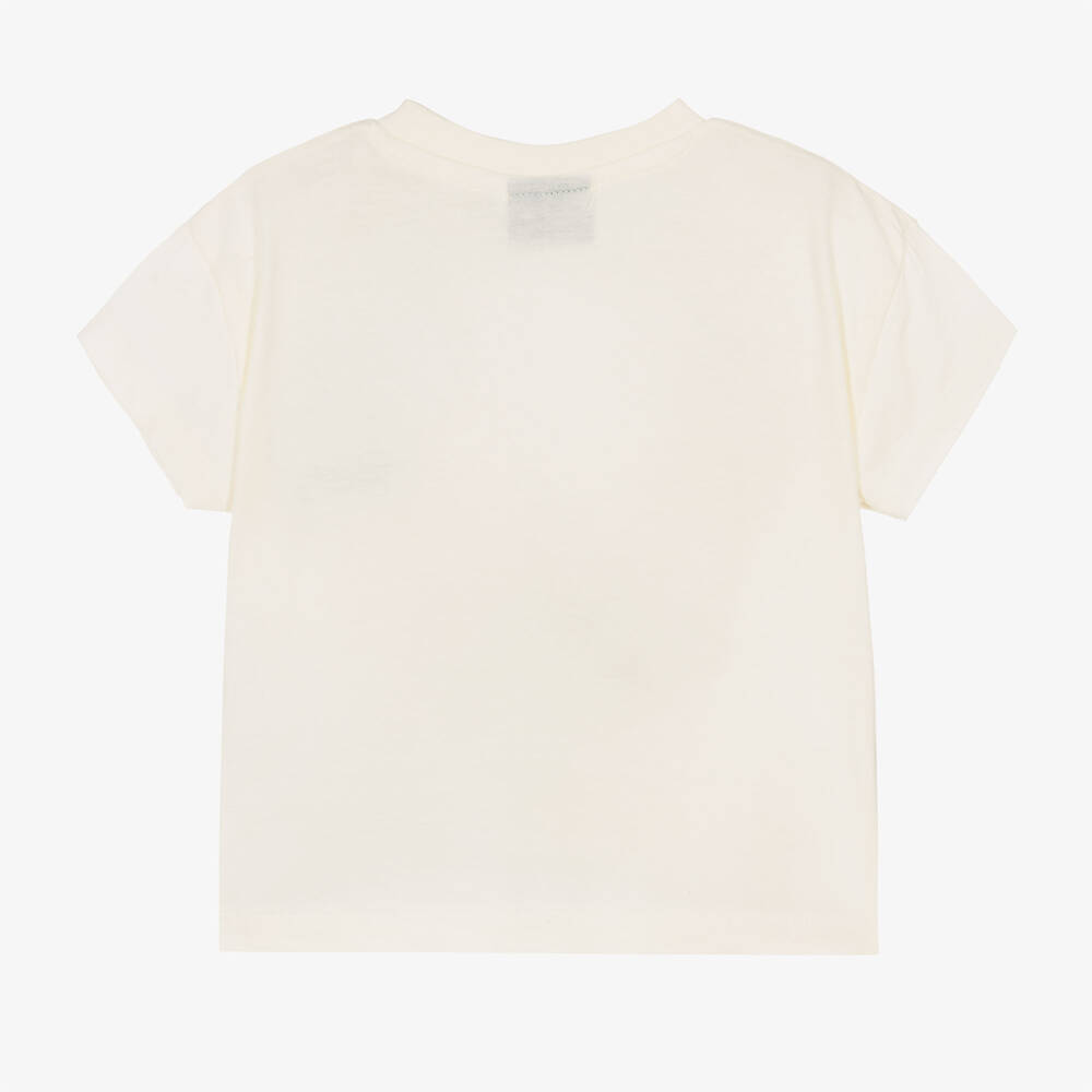 iDO Baby-Girls Ivory Cotton Disney T-Shirt | Childrensalon Outlet