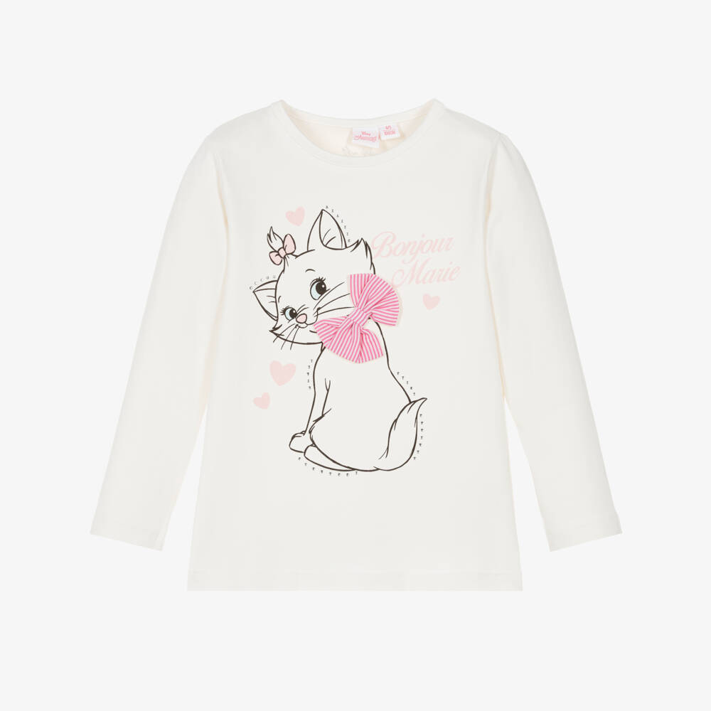 iDO-Кремовая рубашка с длинными рукавами для девочек Aristocats | Childrensalon Outlet