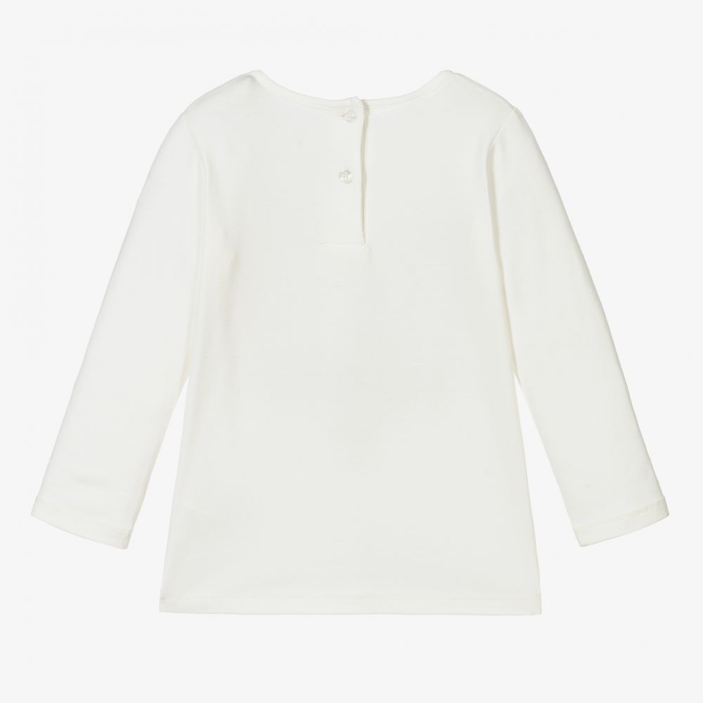 iDO Baby-توب قطن جيرسي لون عاجي للبنات | Childrensalon Outlet