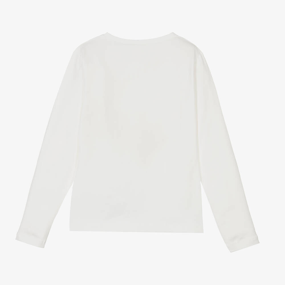 iDO Junior-توب قطن جيرسي لون عاجي للبنات | Childrensalon Outlet