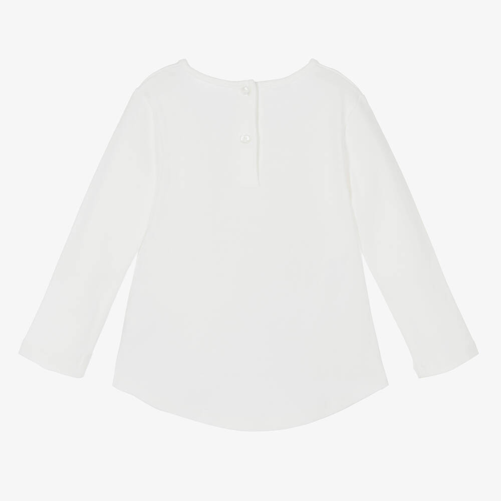 iDO Baby-Girls Ivory Cotton Top | Childrensalon Outlet