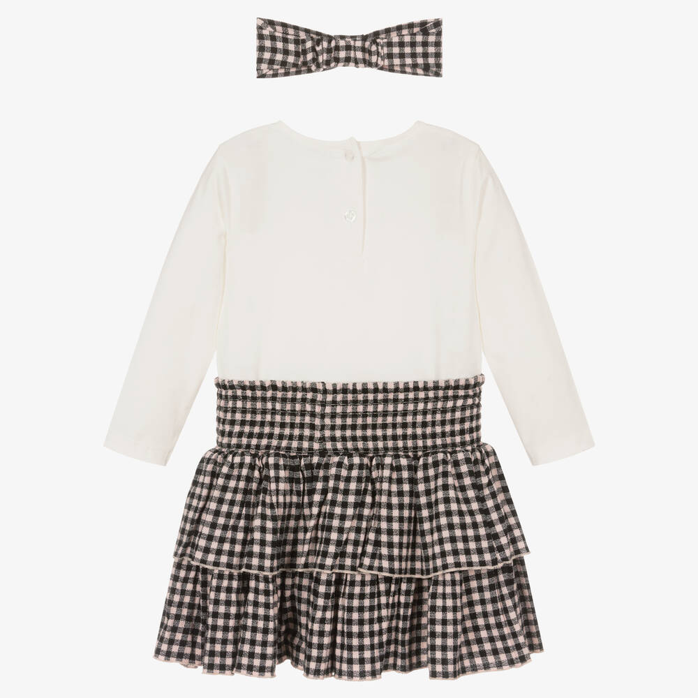 iDO Baby-Girls Ivory Cotton Top & Pink Skirt Set | Childrensalon Outlet