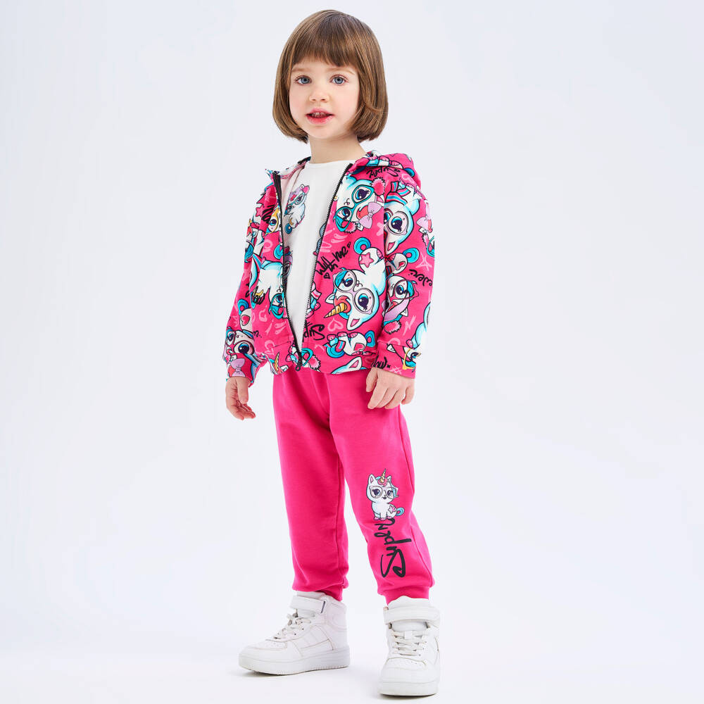 iDO Baby-Girls Ivory Cotton Unicorn Top | Childrensalon Outlet