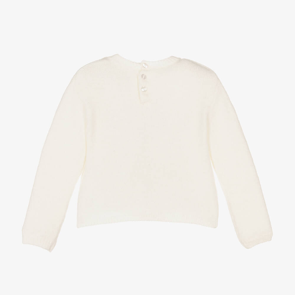 iDO Baby-Girls Ivory Fluffy Knit Sweater | Childrensalon Outlet