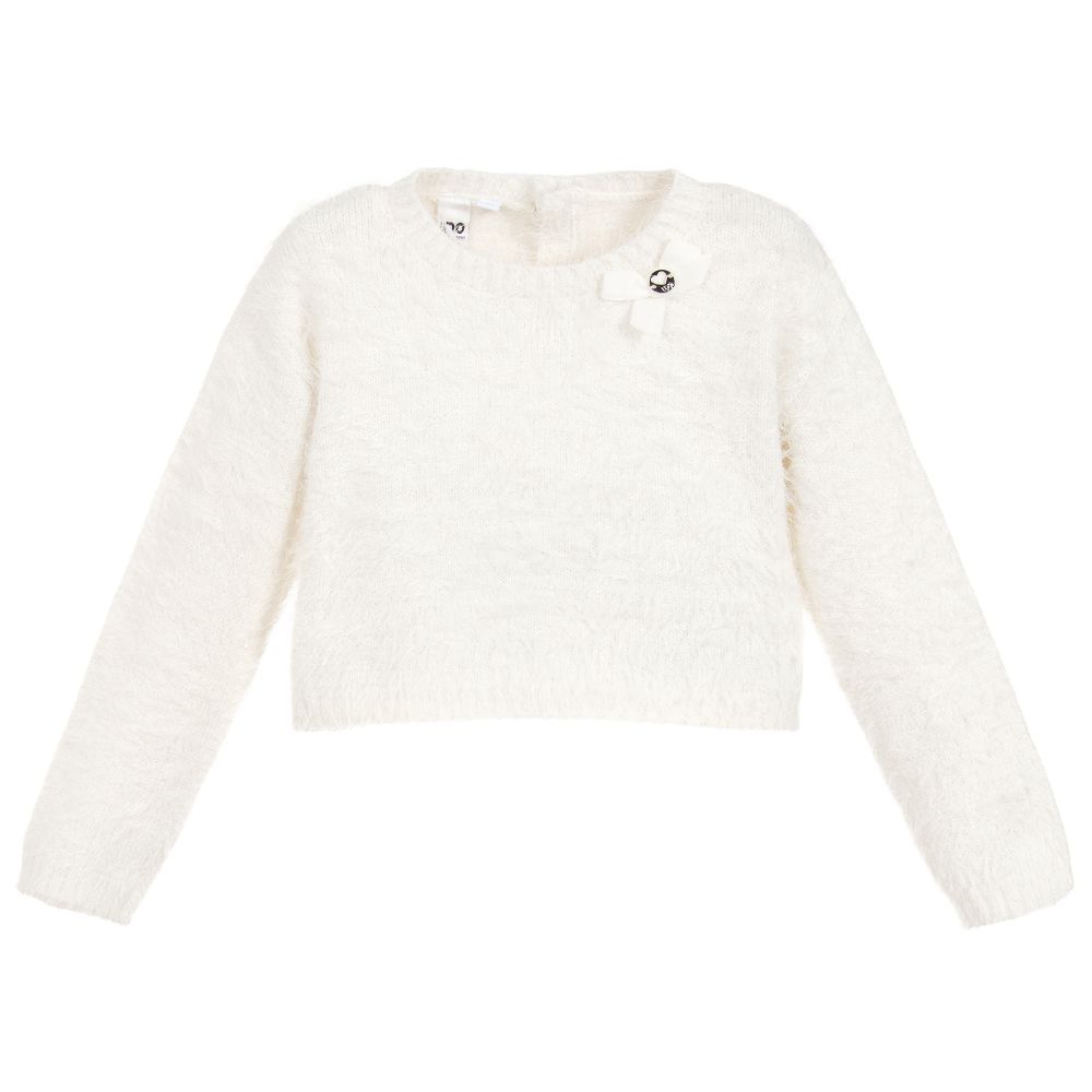 iDO Baby - Girls Ivory Fluffy Sweater | Childrensalon