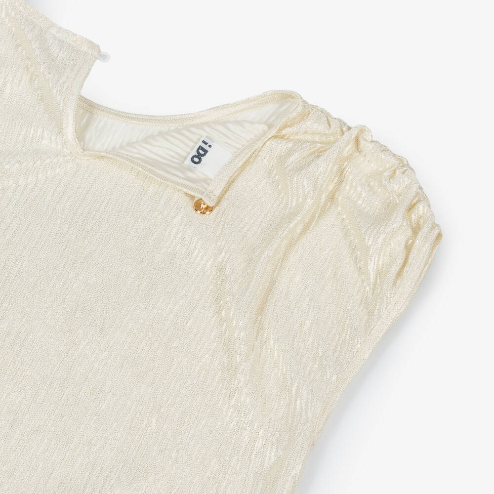 iDO Junior-Girls Ivory & Gold Shimmer Ensemble | Childrensalon Outlet