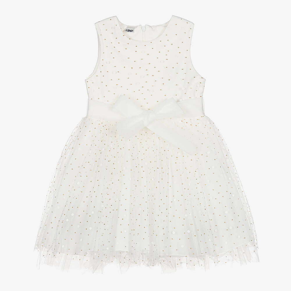 iDO Baby - Золотисто-кремовое платье из тюля | Childrensalon