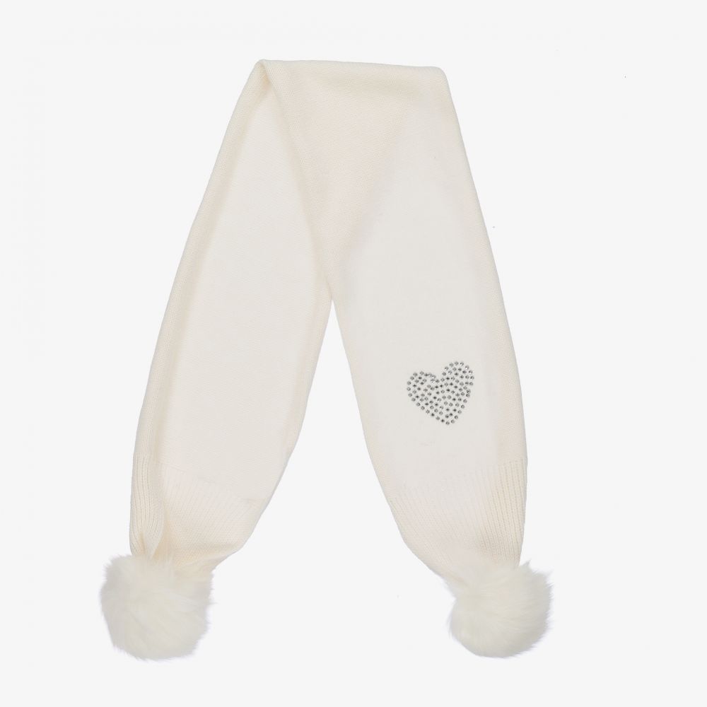 آي دو Baby-سكارف قطن محبوك لون عاجي للبنات | Childrensalon Outlet