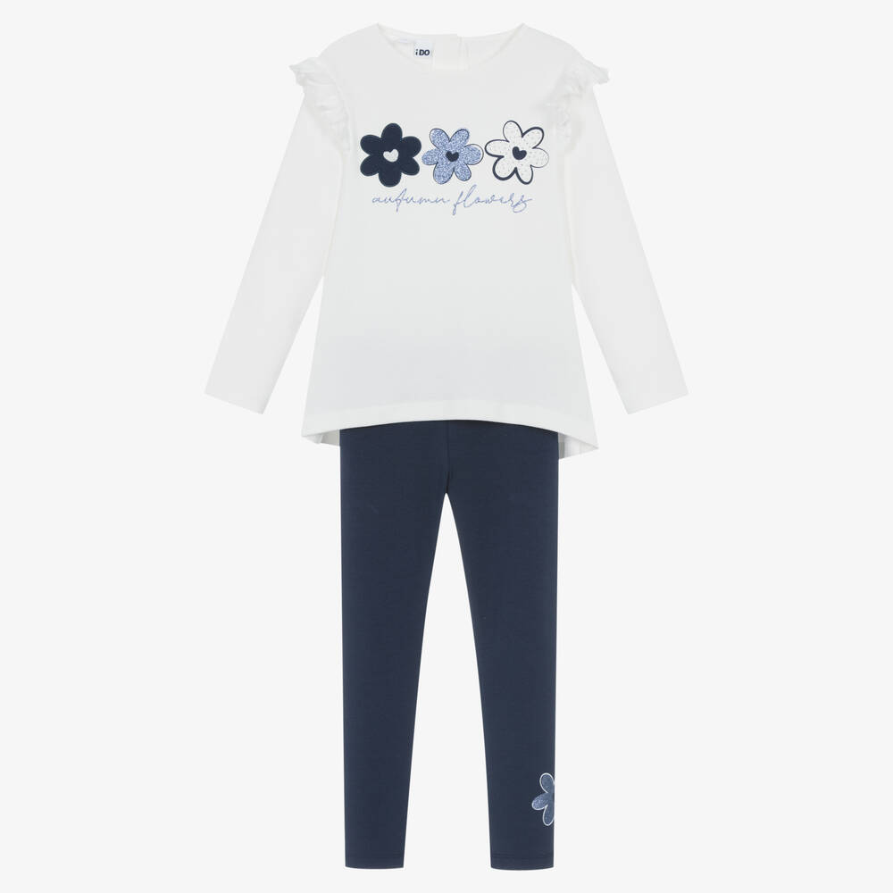 iDO Baby - Leggings-Set Elfenbein/Navyblau | Childrensalon