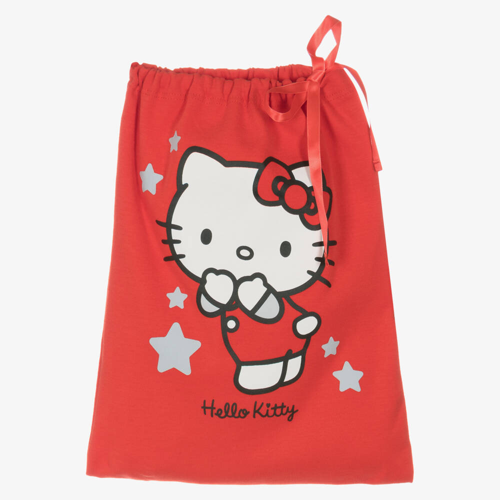 iDO-Girls Ivory & Red Cotton Hello Kitty Pyjamas | Childrensalon Outlet
